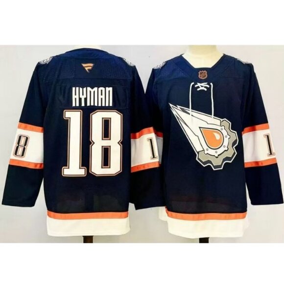 Mens Zach Hyman Navy Jersey Stitched
